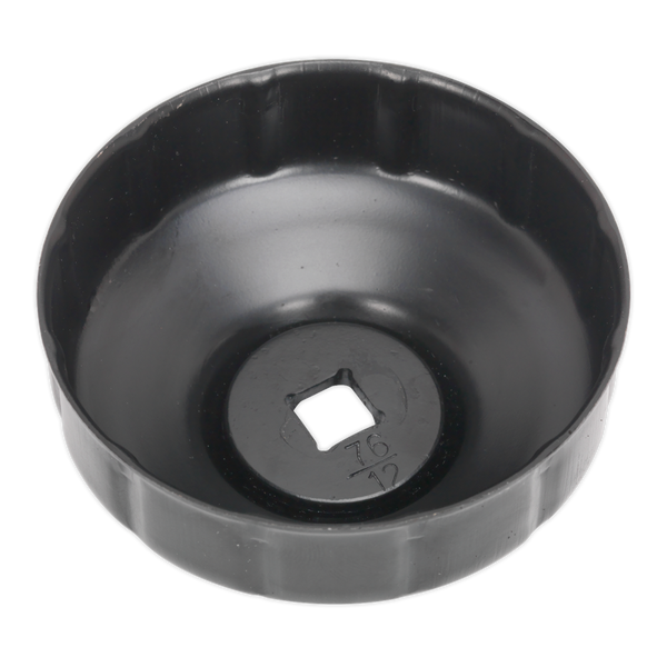 Sealey VS7006.V2-07 76mm Oil Filter Cap Wrench 12 Flutes - Ford, Peugeot, Renault
