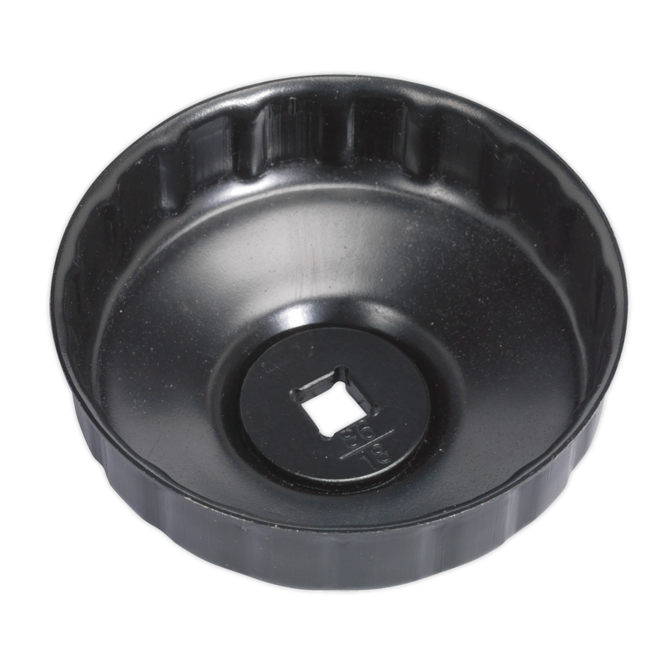 Sealey VS7006.V2-15 86mm Oil Filter Cap Wrench 18 Flutes - Alfa Romeo, Fiat, Mercedes, Renault, Seat, VW