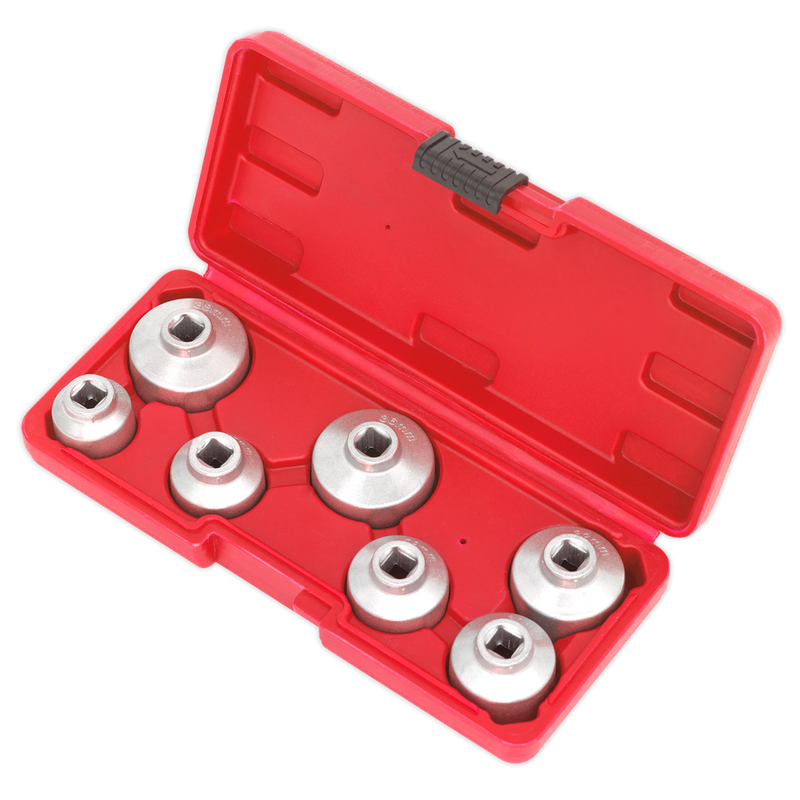Sealey VS7008 7pc Oil Filter Cap Wrench Set