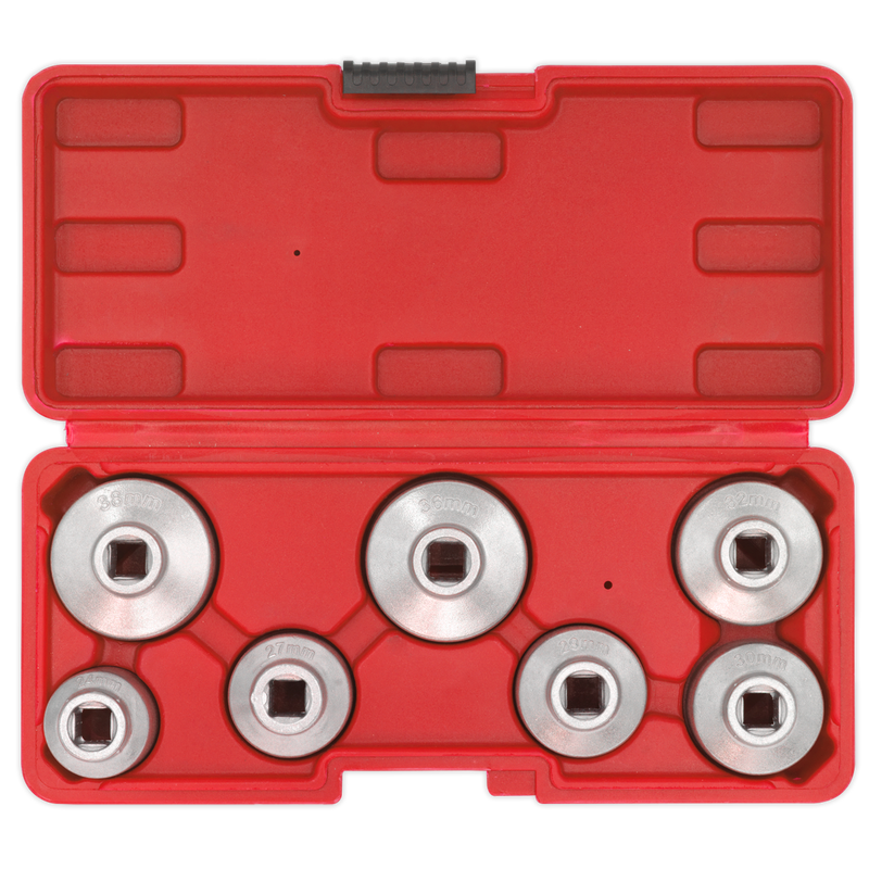 Sealey VS7008 7pc Oil Filter Cap Wrench Set
