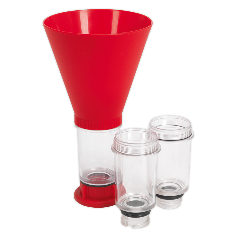 Sealey VS7101 4pc Engine Oil Funnel - BMW, Fiat, Ford, Mazda, Mercedes, Toyota/Lexus, VAG