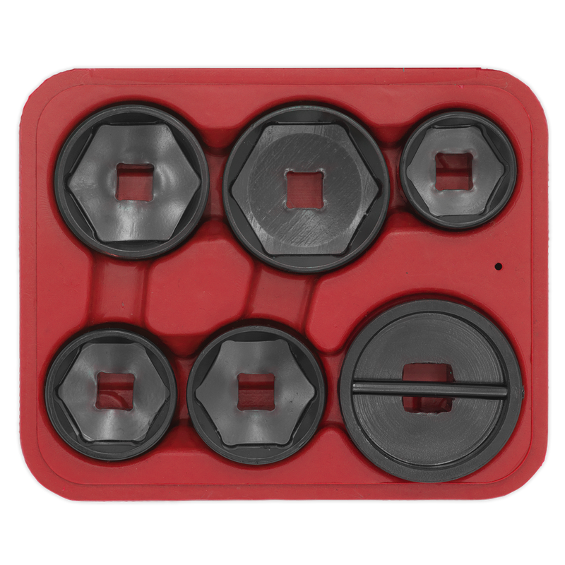 Sealey VS7103 6pc Oil Filter Cap Wrench Set