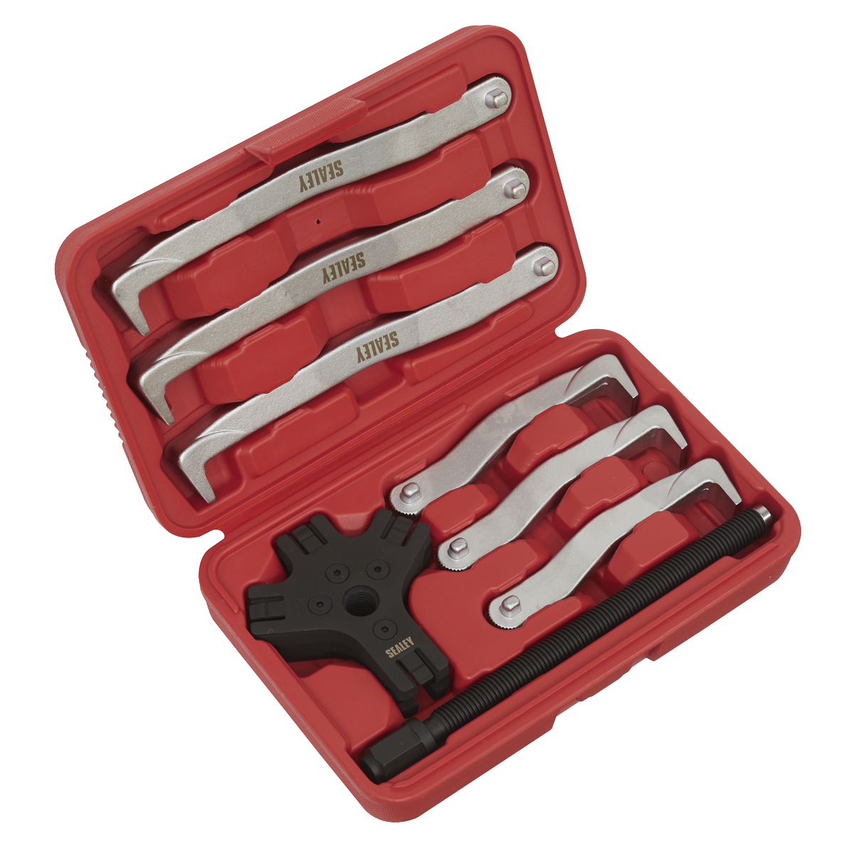Sealey VS83 8pc Fast Action Twin/Triple Leg Reversible Puller Set - 150 & 220mm