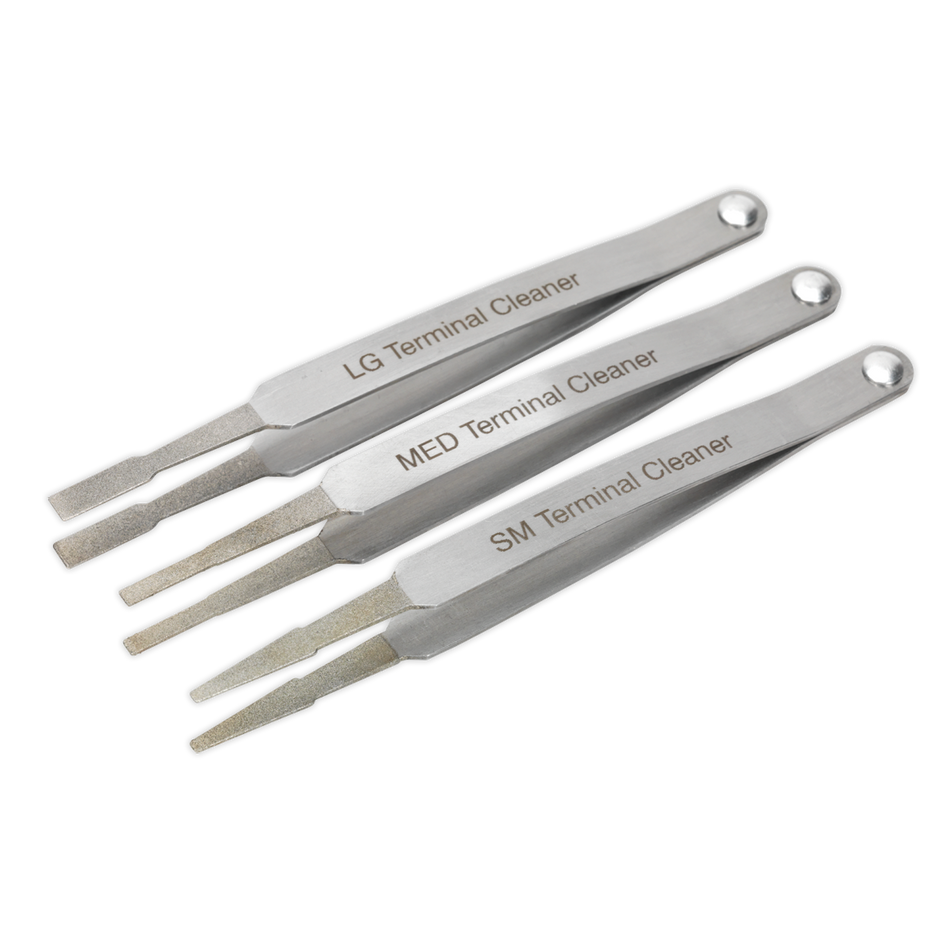 Sealey VS9202 3pc Terminal Cleaner Set - Diamond Grip