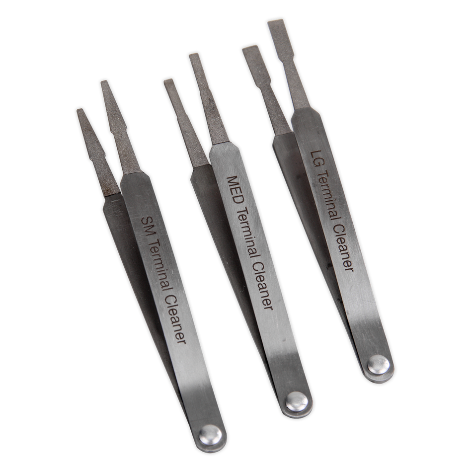 Sealey VS9202 3pc Terminal Cleaner Set - Diamond Grip
