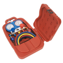 Sealey VSAC002 Air Conditioning System Manifold with Sight Glass