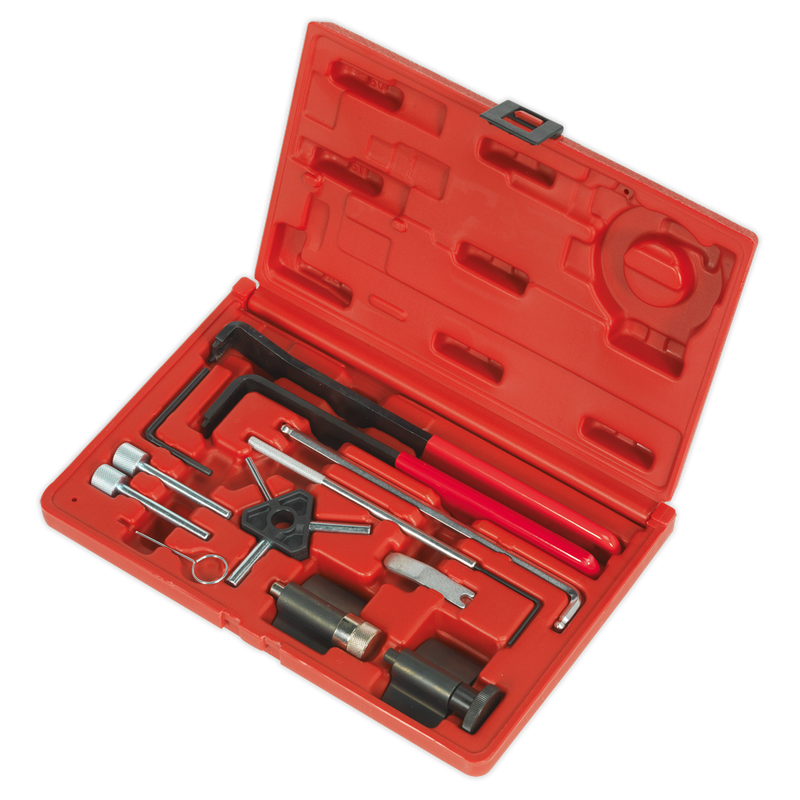 Sealey VSE5951 Diesel Engine Timing Tool Kit - for VAG, Dodge, Ford, Mitsubishi - 1.2D, 1.4D, 1.6D, 1.9D, 2.0D - Belt Drive