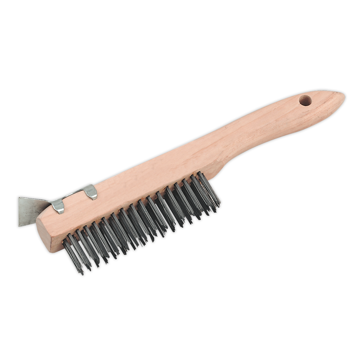 Sealey WB03 Engineer's Wire Brush with Steel Fill & Scraper