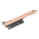 Sealey WB03 Engineer's Wire Brush with Steel Fill & Scraper