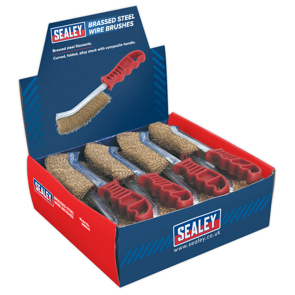 Sealey WB05DB24 General-Purpose Wire Brush - Display Box of 24