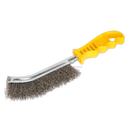 Sealey WB05Y Stainless Steel Wire Brush - Plastic Handle