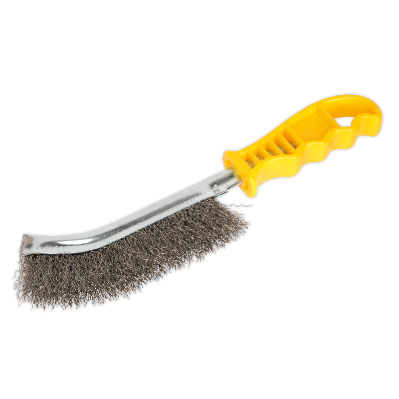 Sealey WB05Y Stainless Steel Wire Brush - Plastic Handle