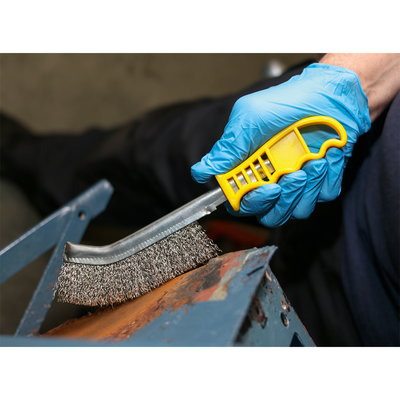 Sealey WB05Y Stainless Steel Wire Brush - Plastic Handle