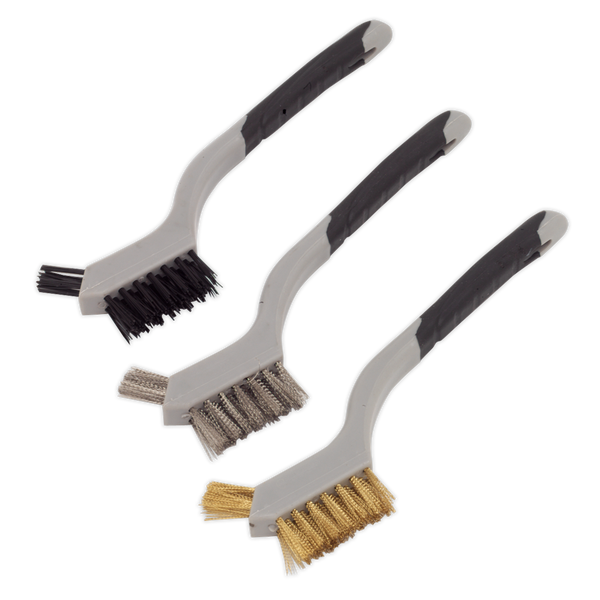 Sealey WB100 3pc Miniature Wire Brush Set