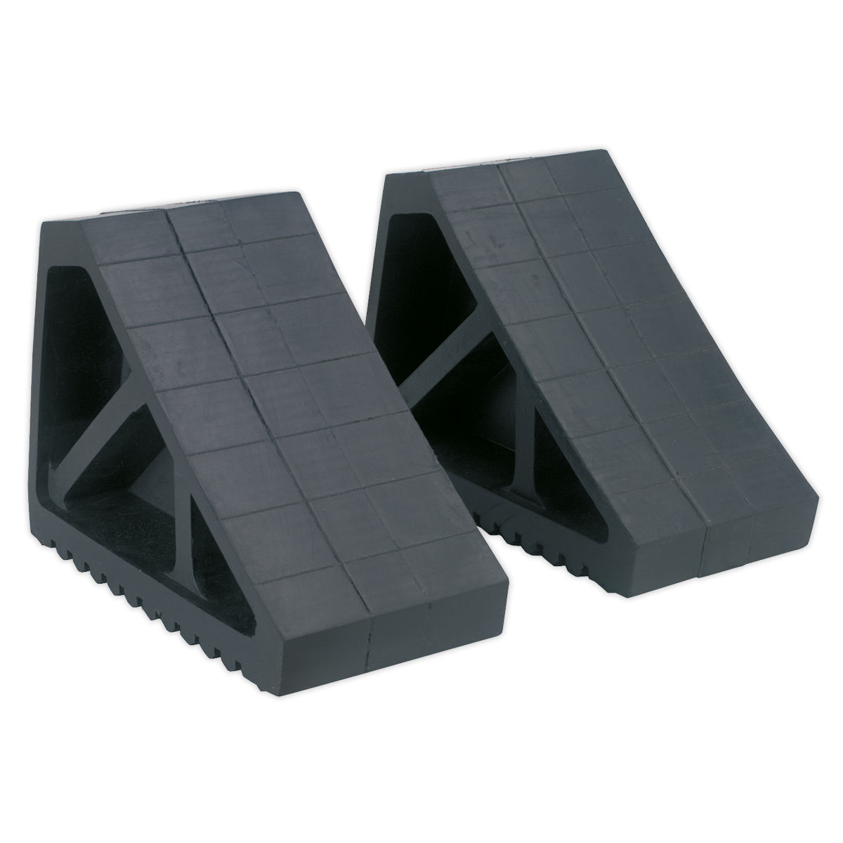 Sealey WC02 Rubber Wheel Chocks - Pair