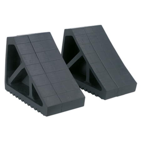 Sealey WC02 Rubber Wheel Chocks - Pair