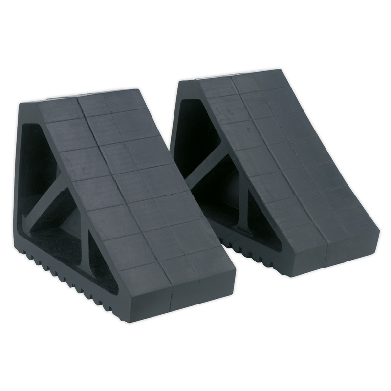 Sealey WC02 Rubber Wheel Chocks - Pair