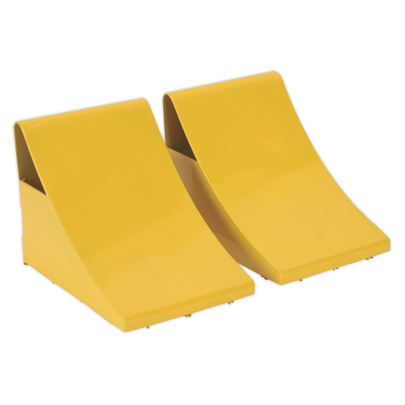 Sealey WC05 Heavy-Duty Steel Wheel Chocks 4kg - Pair