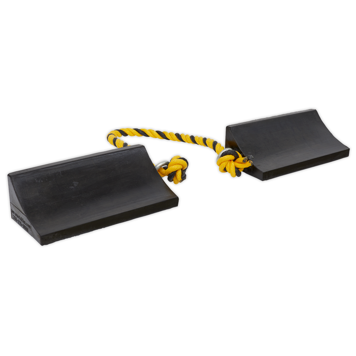 Sealey WC16 Heavy-Duty Rubber Wheel Chocks - Pair