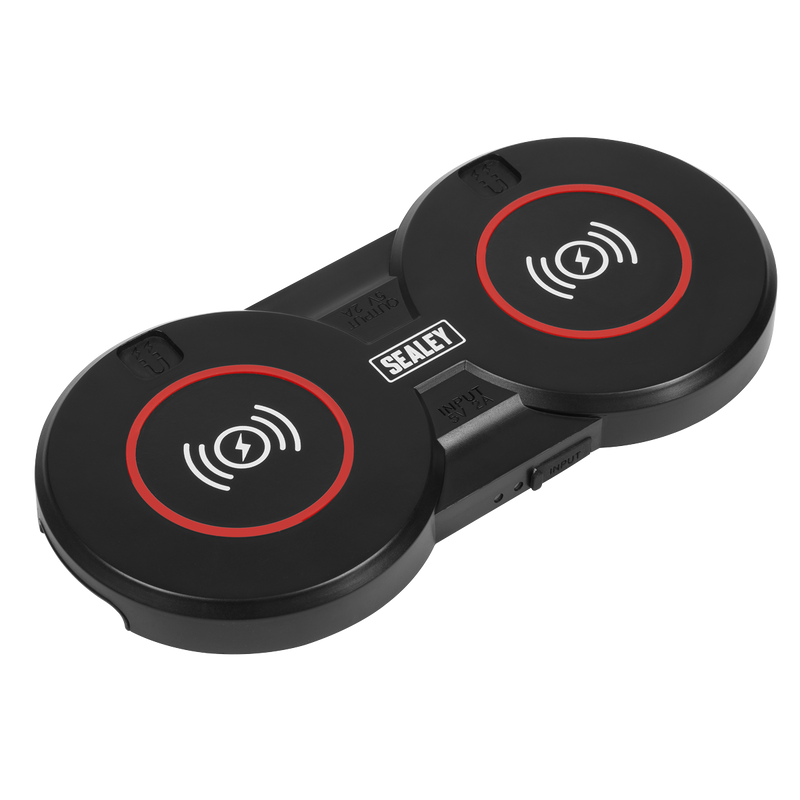 Sealey WCB4 5V DC 2A Double Wireless Charging Base