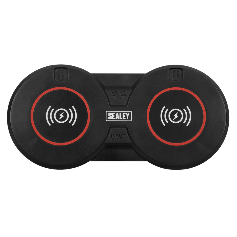 Sealey WCB4 5V DC 2A Double Wireless Charging Base