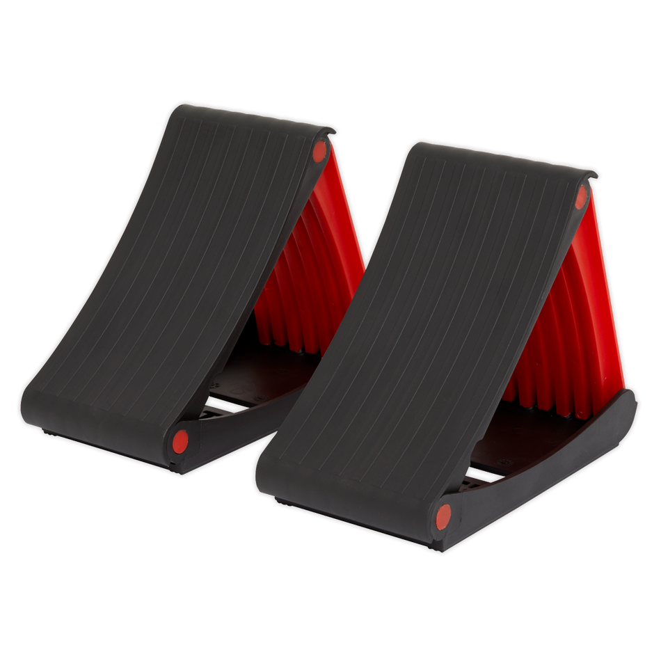 Sealey WCF01 Folding Wheel Chocks - Pair