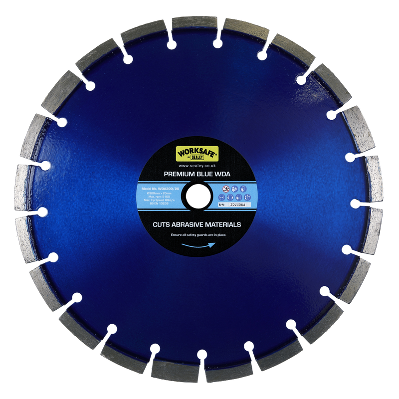 Sealey WDA300/20 300 x 20mm Premium Blue WDA Diamond Blade