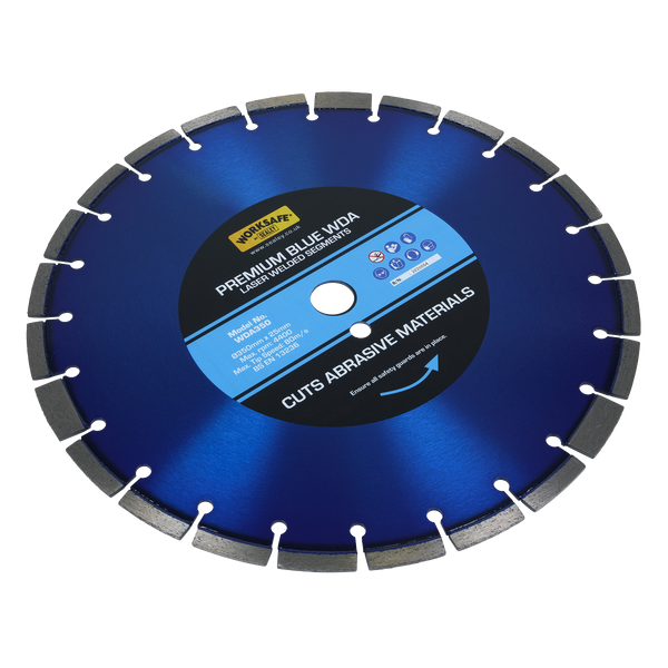 Sealey WDA350 350 x 25mm Premium Blue WDA Diamond Blade