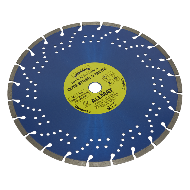 Sealey WDPA350/25 350 x 25mm Platinum Allmat Diamond Blade