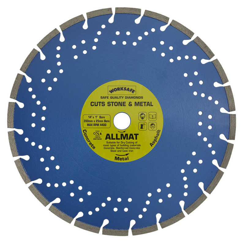 Sealey WDPA350/25 350 x 25mm Platinum Allmat Diamond Blade