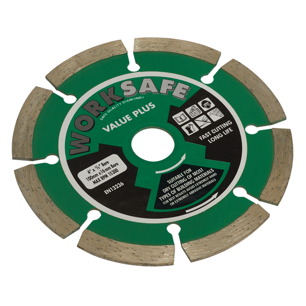 Sealey WDVP100 Ø100 x Ø16mm Value Plus Diamond Blade