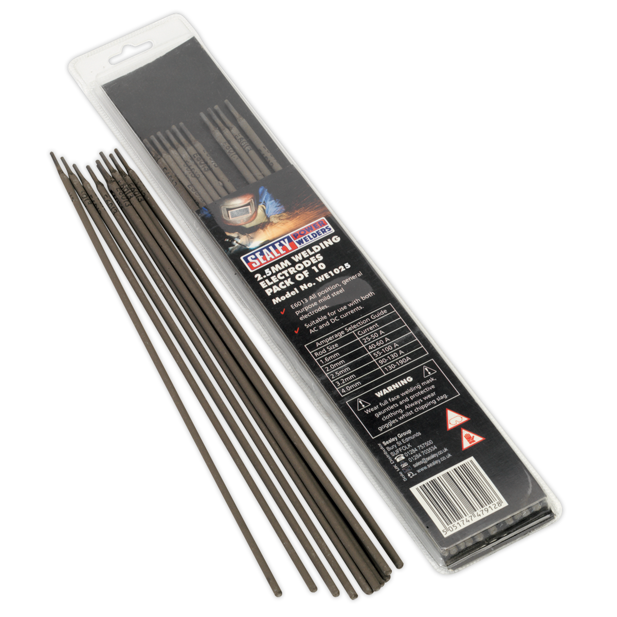 Sealey WE1025 2.5 x 300mm Welding Electrode - Pack of 10