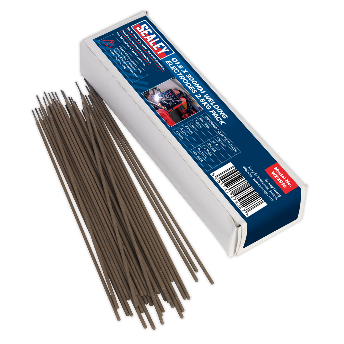 Sealey WE2516 1.6 x 300mm Welding Electrodes 2.5kg Pack