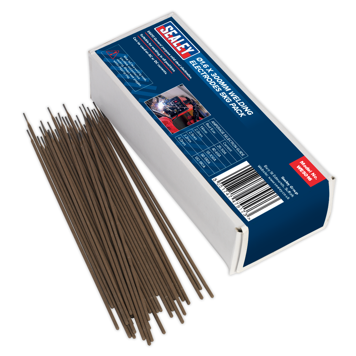Sealey WE5016 1.6 x 300mm Welding Electrodes 5kg Pack