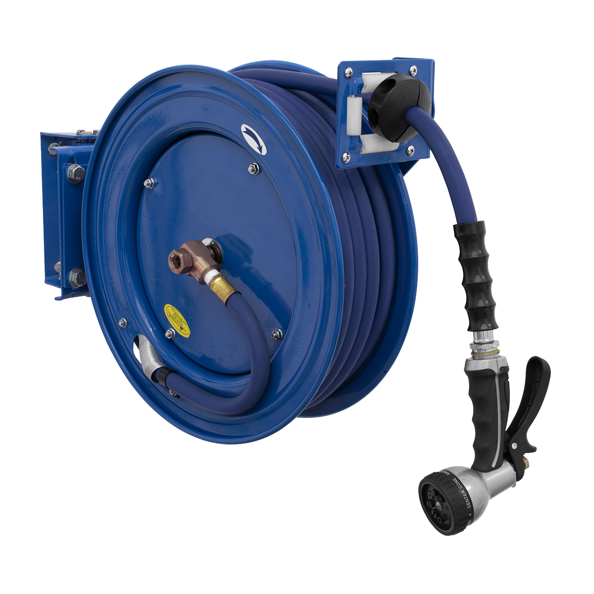 Sealey WHR1512 15m Heavy-Duty Retractable Water Hose Reel 13mm ID Rubber Hose