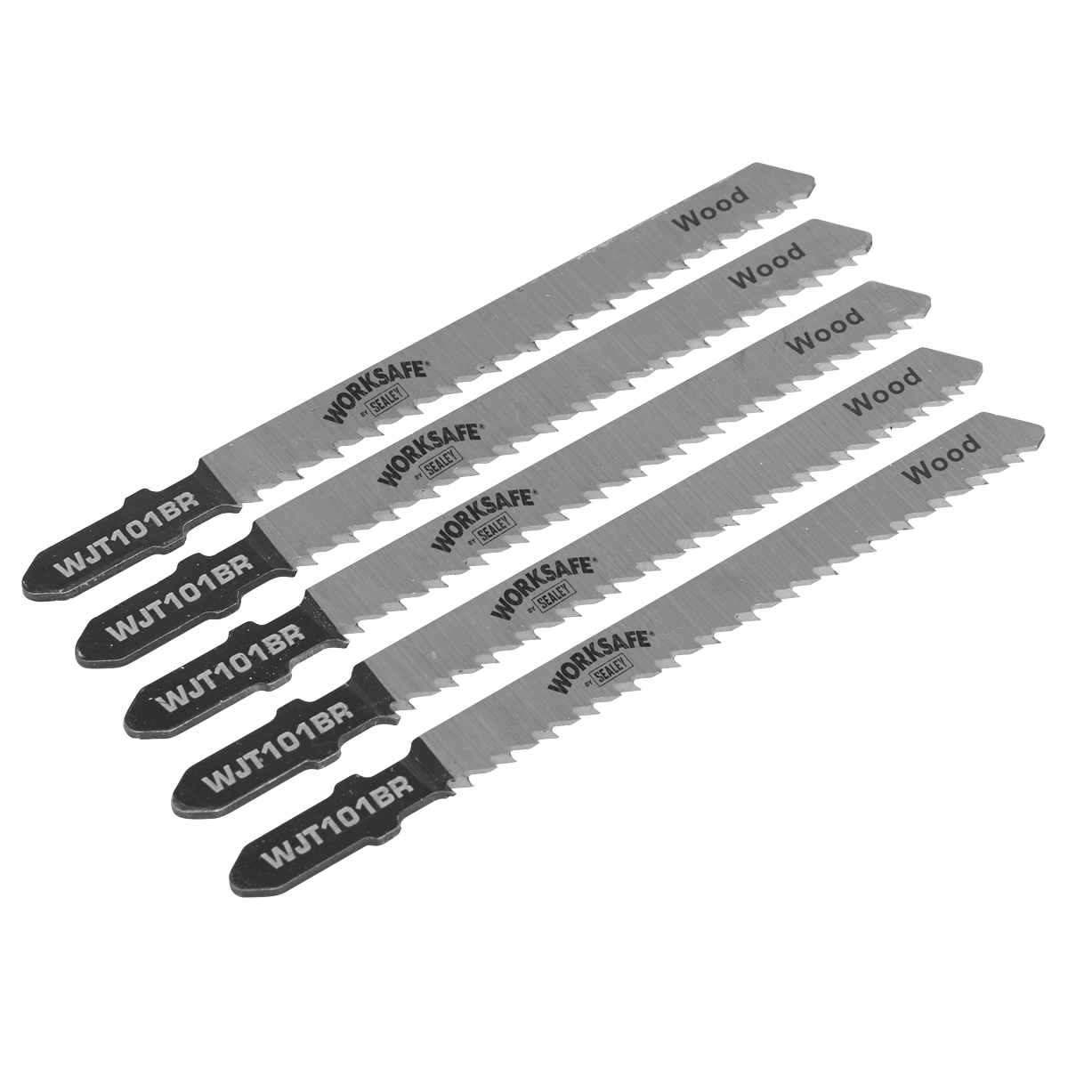 Sealey WJT101BR 75mm 10tpi Jigsaw Blade Wood & Plastics - Pack of 5
