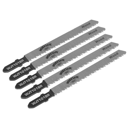 Sealey WJT101BR 75mm 10tpi Jigsaw Blade Wood & Plastics - Pack of 5