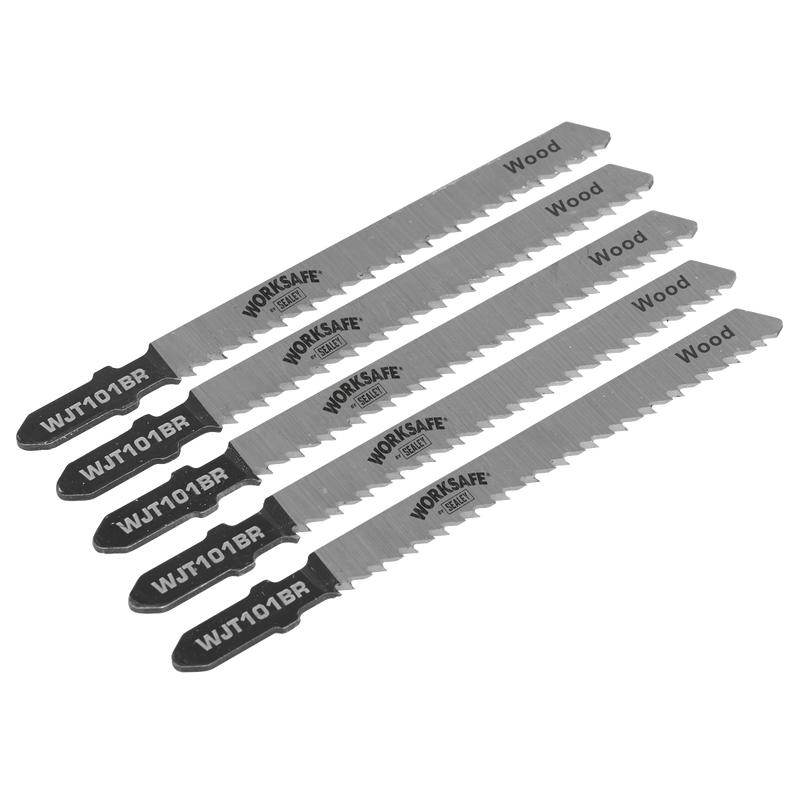 Sealey WJT101BR 75mm 10tpi Jigsaw Blade Wood & Plastics - Pack of 5