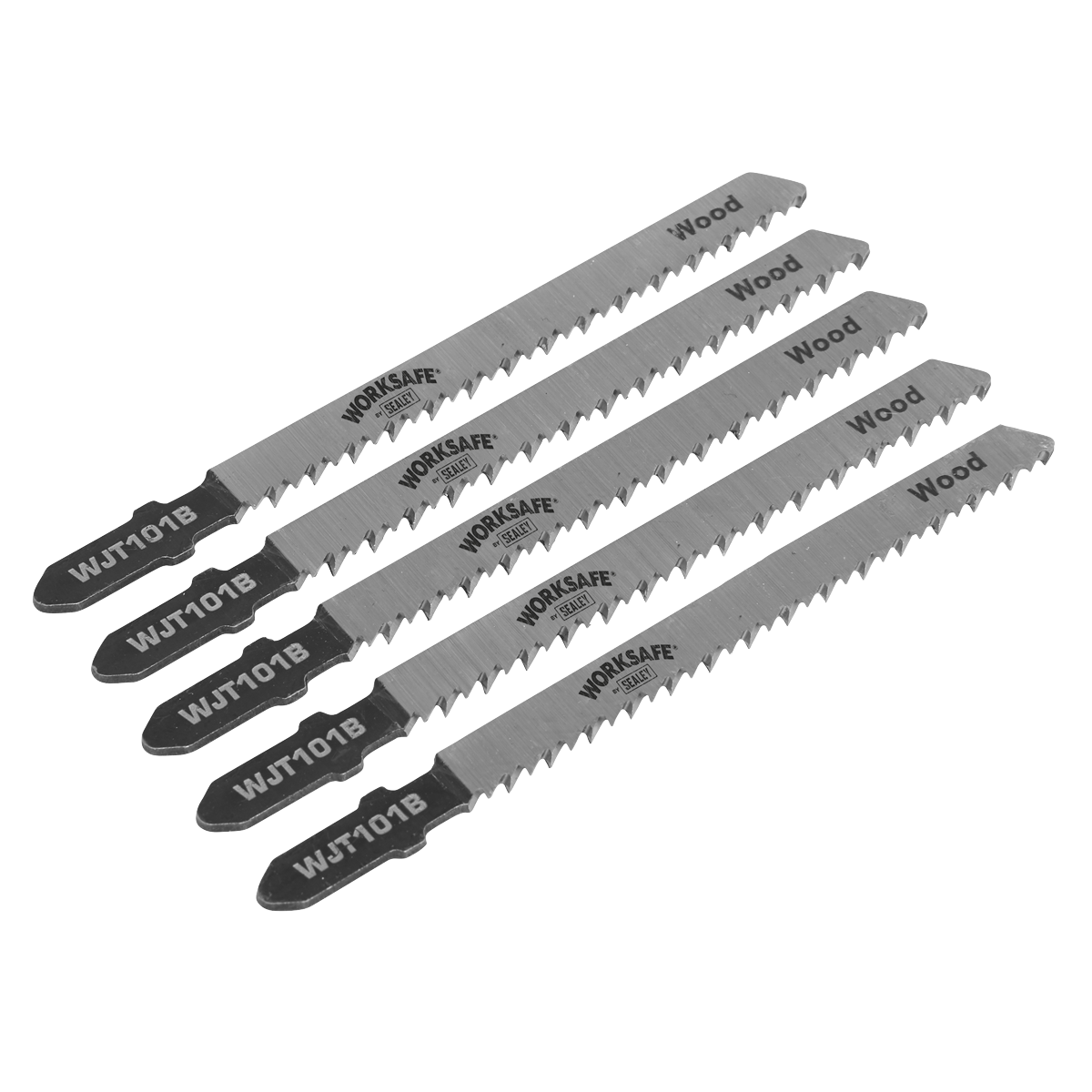 Sealey WJT101B 75mm 10tpi Jigsaw Blade Wood & Plastics - Pack of 5