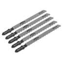 Sealey WJT101B 75mm 10tpi Jigsaw Blade Wood & Plastics - Pack of 5