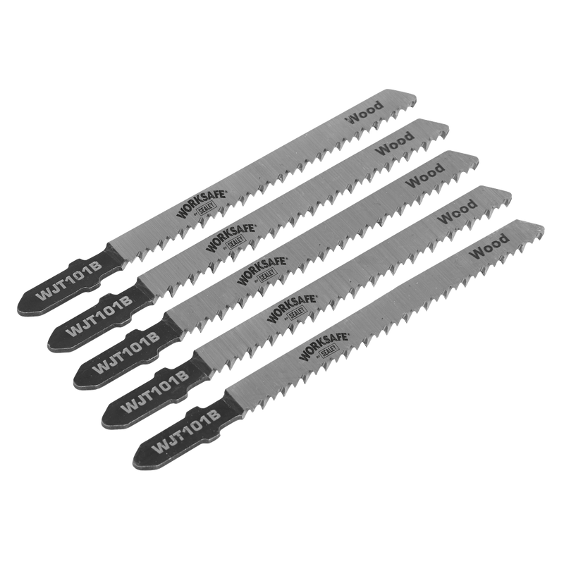 Sealey WJT101B 75mm 10tpi Jigsaw Blade Wood & Plastics - Pack of 5