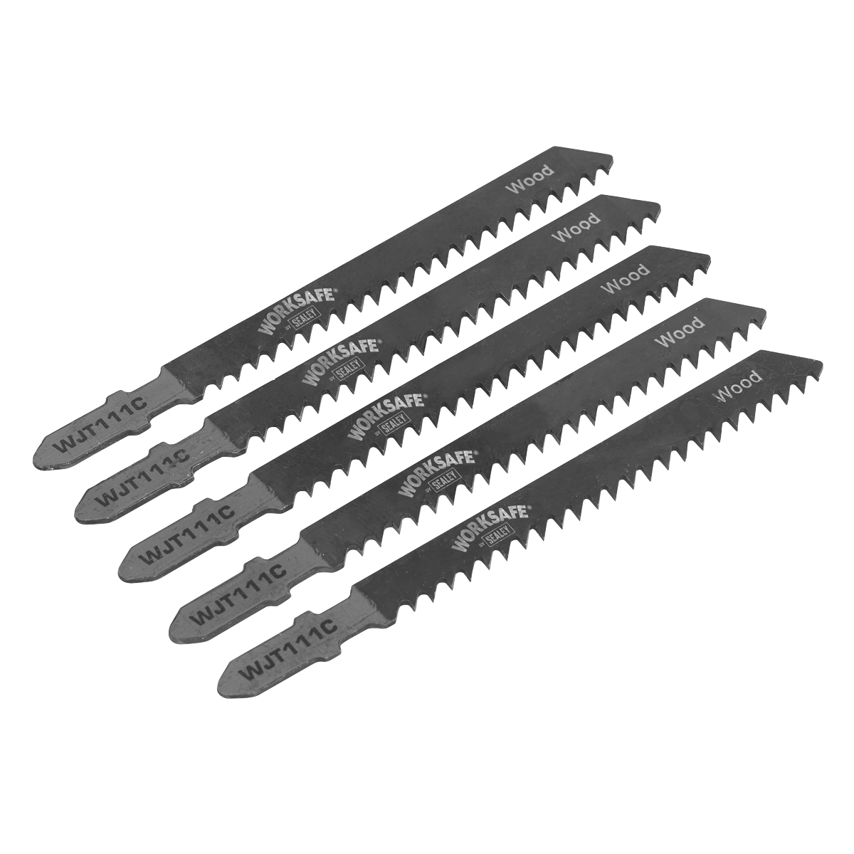 Sealey WJT111C 75mm 9tpi Jigsaw Blade Soft Wood & Plastics - Pack of 5