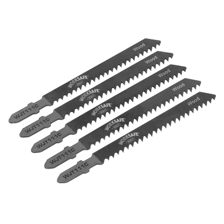Sealey WJT111C 75mm 9tpi Jigsaw Blade Soft Wood & Plastics - Pack of 5