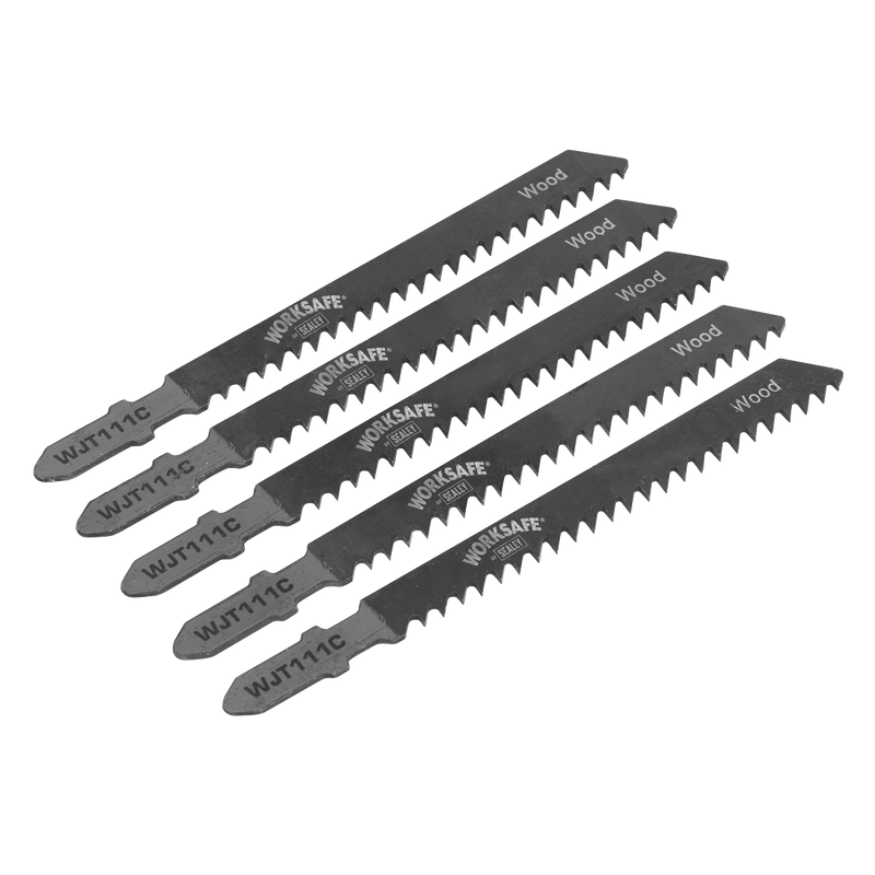 Sealey WJT111C 75mm 9tpi Jigsaw Blade Soft Wood & Plastics - Pack of 5