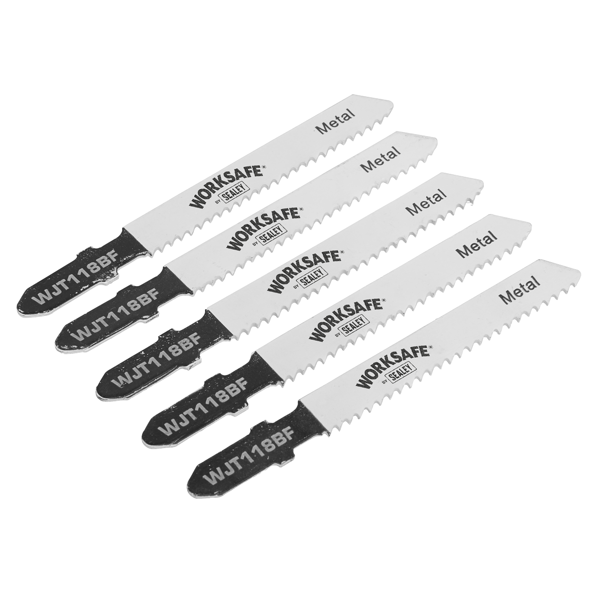 Sealey WJT118BF 55mm 12tpi Jigsaw Blade Metal - Pack of 5