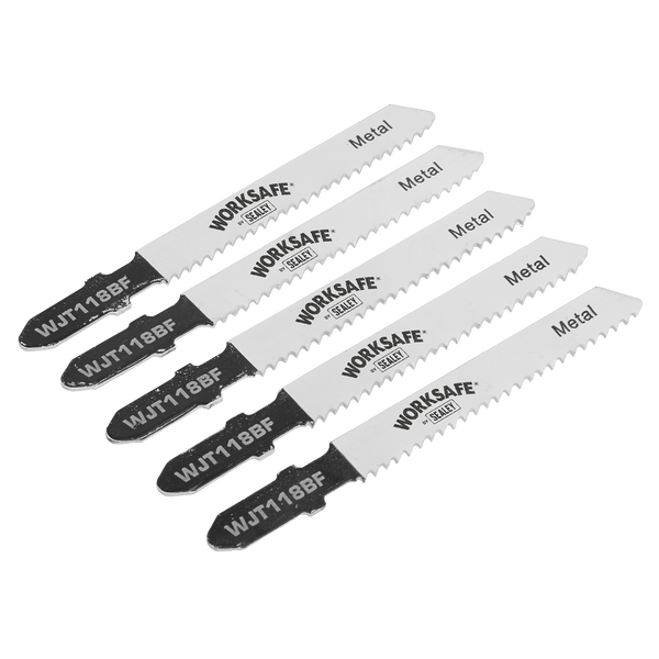 Sealey WJT118BF 55mm 12tpi Jigsaw Blade Metal - Pack of 5