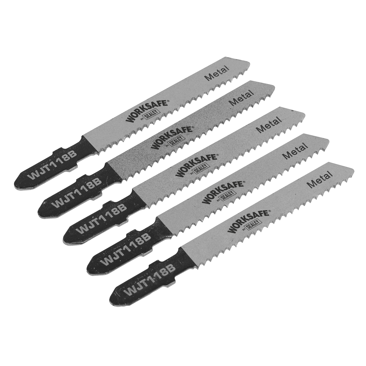 Sealey WJT118B 55mm 12tpi Jigsaw Blade Metal - Pack of 5