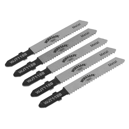 Sealey WJT118B 55mm 12tpi Jigsaw Blade Metal - Pack of 5