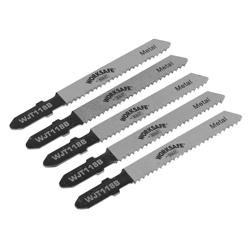 Sealey WJT118B 55mm 12tpi Jigsaw Blade Metal - Pack of 5