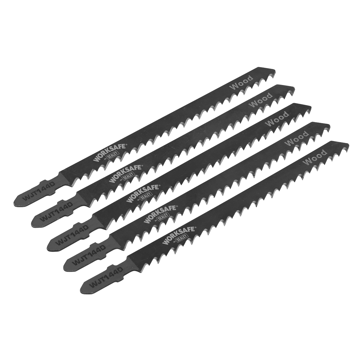 Sealey WJT144D 75mm 6tpi Jigsaw Blade Wood - Pack of 5
